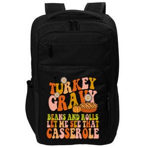 Turkey Gravy Retro Groovy Thanksgiving Food Impact Tech Backpack