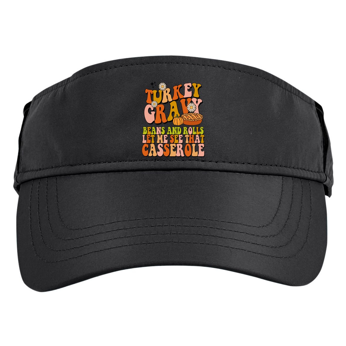 Turkey Gravy Retro Groovy Thanksgiving Food Adult Drive Performance Visor