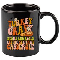 Turkey Gravy Retro Groovy Thanksgiving Food 11oz C Handle Ceramic Mug