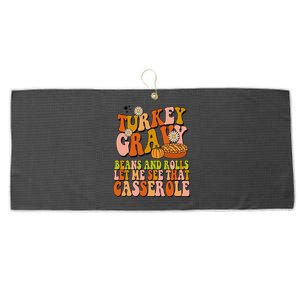 Turkey Gravy Retro Groovy Thanksgiving Food Large Microfiber Waffle Golf Towel