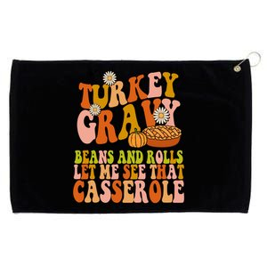 Turkey Gravy Retro Groovy Thanksgiving Food Grommeted Golf Towel