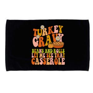 Turkey Gravy Retro Groovy Thanksgiving Food Microfiber Hand Towel