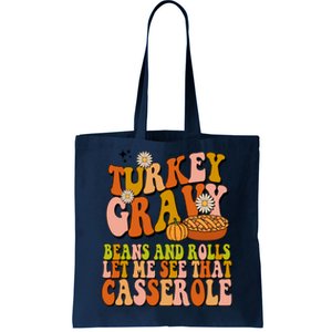 Turkey Gravy Retro Groovy Thanksgiving Food Tote Bag