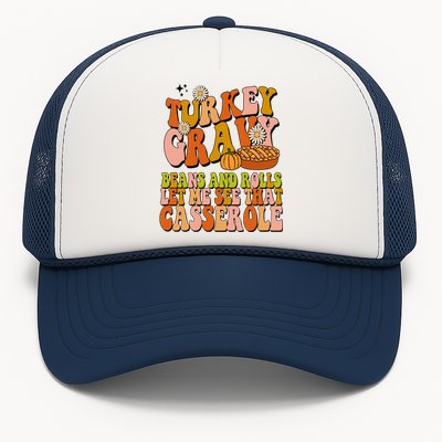 Turkey Gravy Retro Groovy Thanksgiving Food Trucker Hat