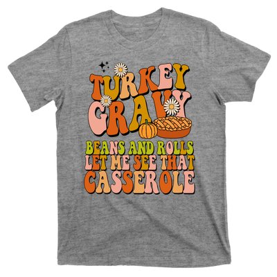 Turkey Gravy Retro Groovy Thanksgiving Food T-Shirt