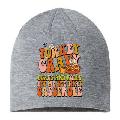 Turkey Gravy Retro Groovy Thanksgiving Food Sustainable Beanie