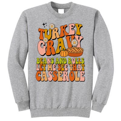 Turkey Gravy Retro Groovy Thanksgiving Food Tall Sweatshirt