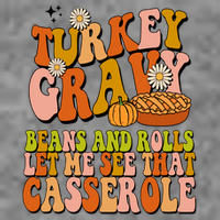 Turkey Gravy Retro Groovy Thanksgiving Food Tank Top