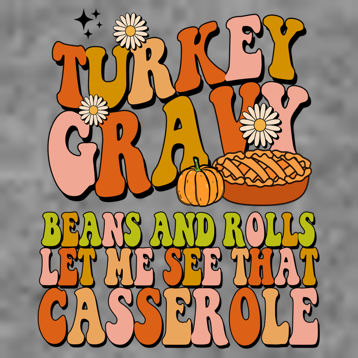 Turkey Gravy Retro Groovy Thanksgiving Food Tank Top