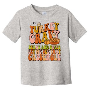 Turkey Gravy Retro Groovy Thanksgiving Food Toddler T-Shirt