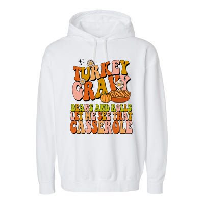 Turkey Gravy Retro Groovy Thanksgiving Food Garment-Dyed Fleece Hoodie