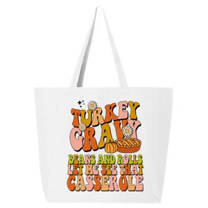 Turkey Gravy Retro Groovy Thanksgiving Food 25L Jumbo Tote