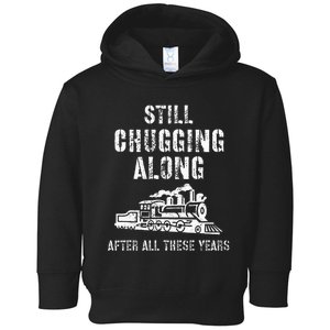 Train Grandpa Retirement Model Train Show Chugging Along Toddler Hoodie