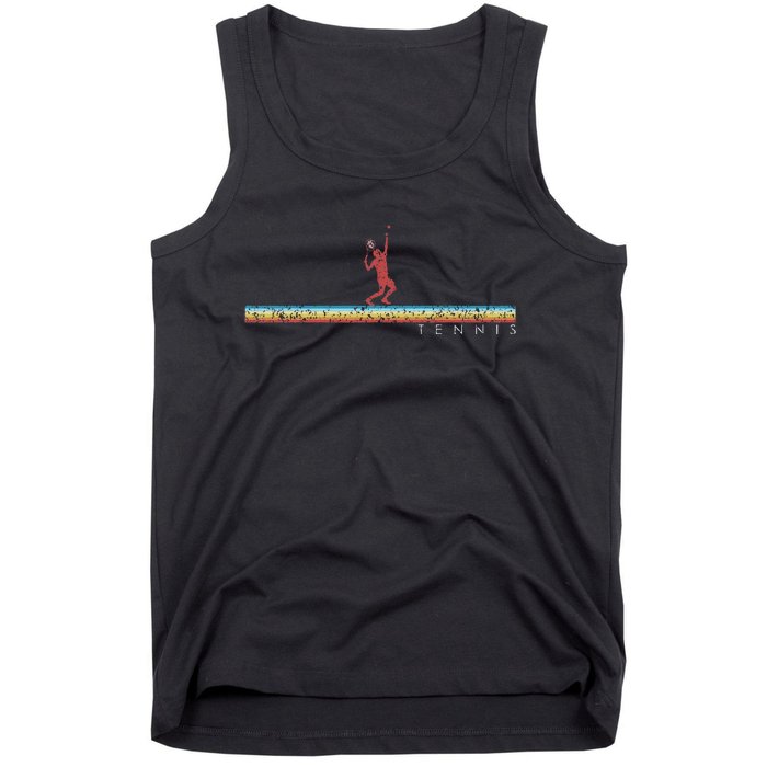 Tennis Graphic Retro Vintage Style Tennis Player Gift Tank Top