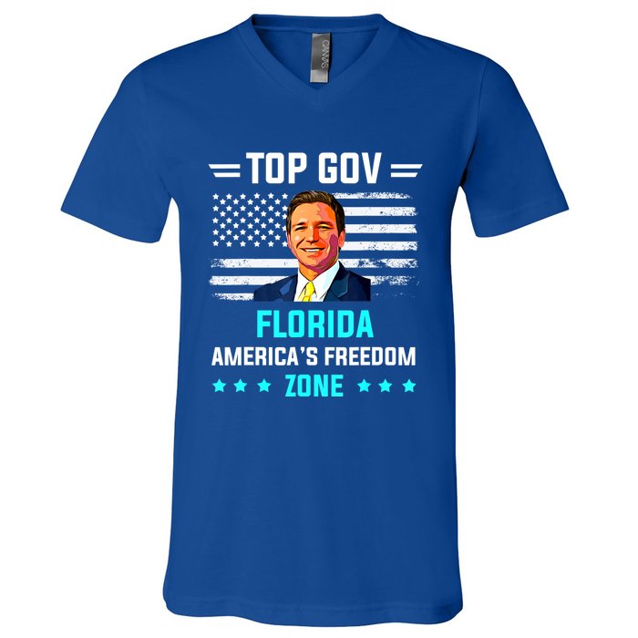 Top Gov Ron DeSantis Top Gov V-Neck T-Shirt