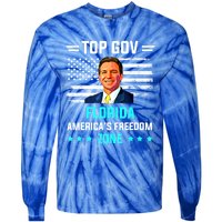 Top Gov Ron DeSantis Top Gov Tie-Dye Long Sleeve Shirt