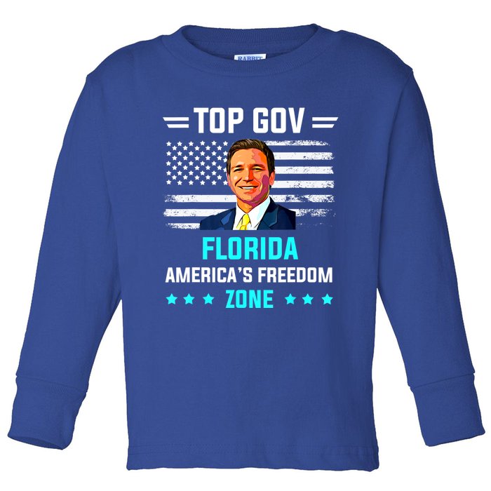 Top Gov Ron DeSantis Top Gov Toddler Long Sleeve Shirt