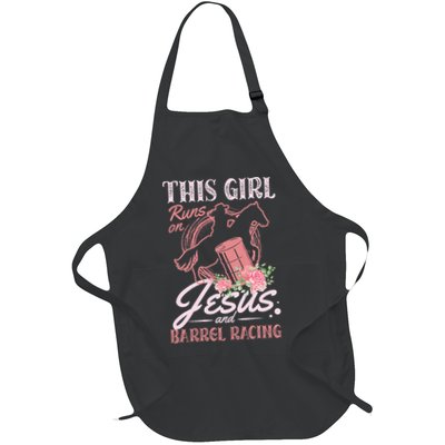 This Girl Runs On Jesus And Barrel Racing For A Barrel Racer Apron