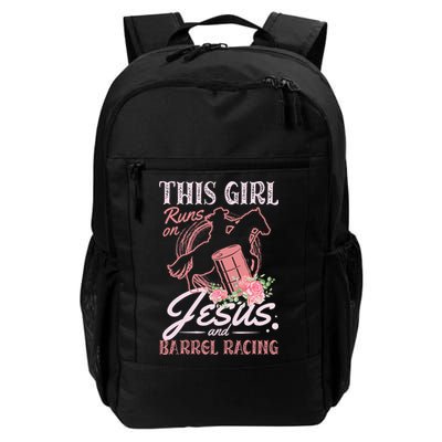 This Girl Runs On Jesus And Barrel Racing For A Barrel Racer Backpack