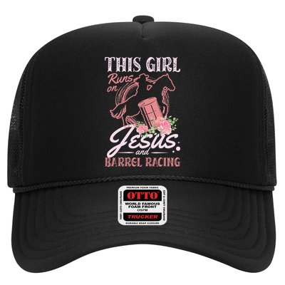 This Girl Runs On Jesus And Barrel Racing For A Barrel Racer Hat