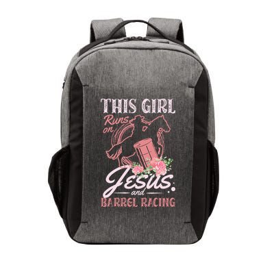 This Girl Runs On Jesus And Barrel Racing For A Barrel Racer Vector Backpack