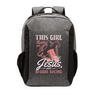 This Girl Runs On Jesus And Barrel Racing For A Barrel Racer Vector Backpack