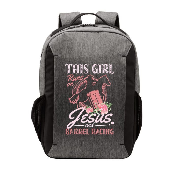This Girl Runs On Jesus And Barrel Racing For A Barrel Racer Vector Backpack
