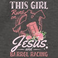 This Girl Runs On Jesus And Barrel Racing For A Barrel Racer Vector Backpack