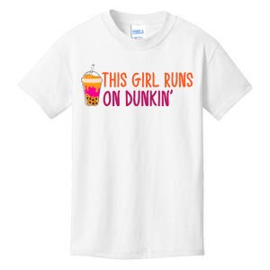 This Girl Runs On Funny Kids T-Shirt