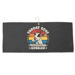 Throat Goat Retro Inappropriate Adult Humor Funny Gag Memes Large Microfiber Waffle Golf Towel