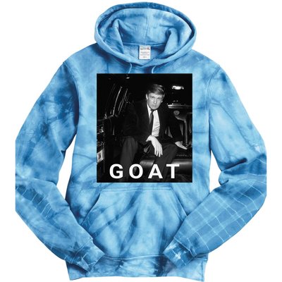 Trump Goat Republican Conservative Gift Trump 2024 Tie Dye Hoodie