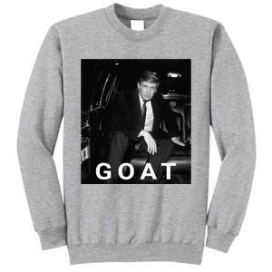 Trump Goat Republican Conservative Gift Trump 2024 Tall Sweatshirt