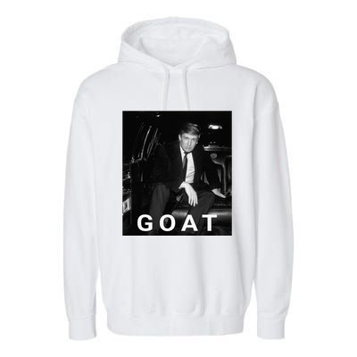 Trump Goat Republican Conservative Gift Trump 2024 Garment-Dyed Fleece Hoodie