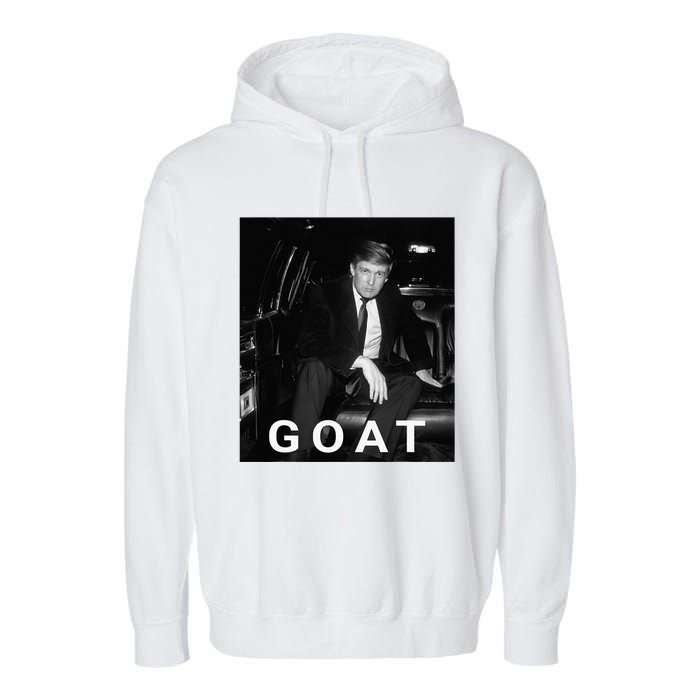 Trump Goat Republican Conservative Gift Trump 2024 Garment-Dyed Fleece Hoodie