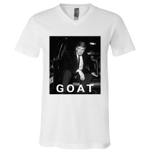 Trump Goat Republican Conservative Gift Trump 2024 V-Neck T-Shirt