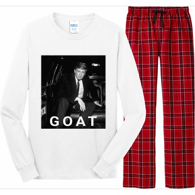 Trump Goat Republican Conservative Gift Trump 2024 Long Sleeve Pajama Set