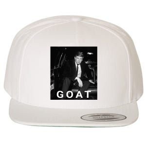 Trump Goat Republican Conservative Gift Trump 2024 Wool Snapback Cap