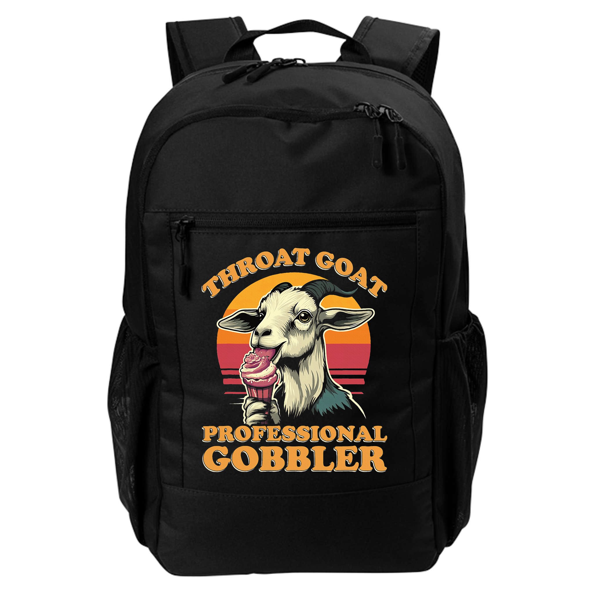 Throat Goat Retro Inappropriate Adult Humor Funny Gag Memes Backpack