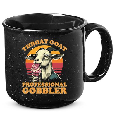 Throat Goat Retro Inappropriate Adult Humor Funny Gag Memes 15oz Campfire Ceramic Mug