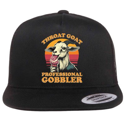 Throat Goat Retro Inappropriate Adult Humor Funny Gag Memes Flatbill Hat