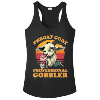 Throat Goat Retro Inappropriate Adult Humor Funny Gag Memes Ladies PosiCharge Competitor Racerback Tank