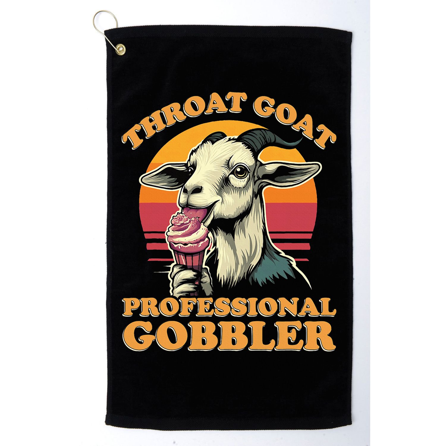 Throat Goat Retro Inappropriate Adult Humor Funny Gag Memes Golf Towel
