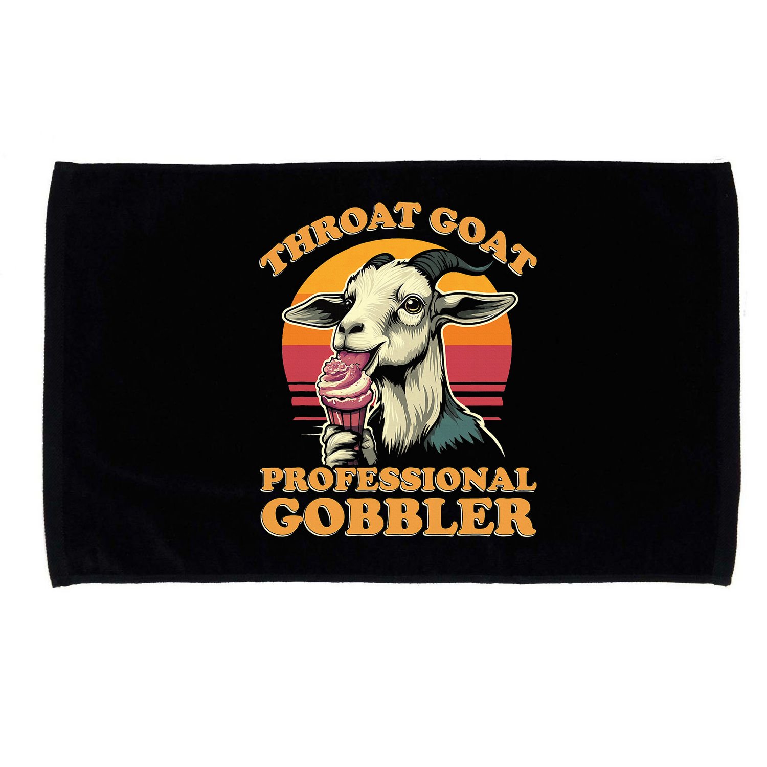 Throat Goat Retro Inappropriate Adult Humor Funny Gag Memes Microfiber Hand Towel