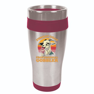 Throat Goat Retro Inappropriate Adult Humor Funny Gag Memes 16oz Travel Tumbler