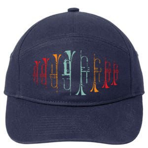 Trumpeter Gift Retro Jazz Music Trumpet 7-Panel Snapback Hat