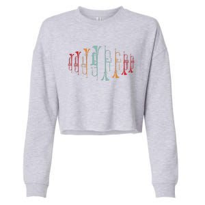 Trumpeter Gift Retro Jazz Music Trumpet Cropped Pullover Crew