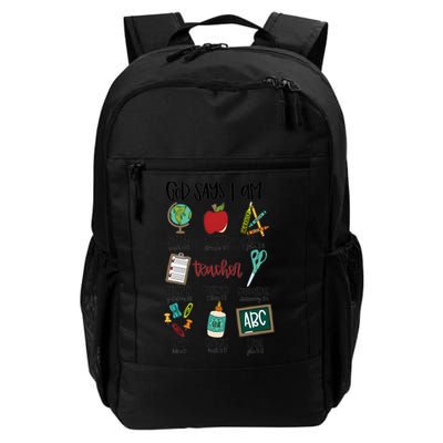 Teacher God Says I Am Teacher Bible Verse Backpack