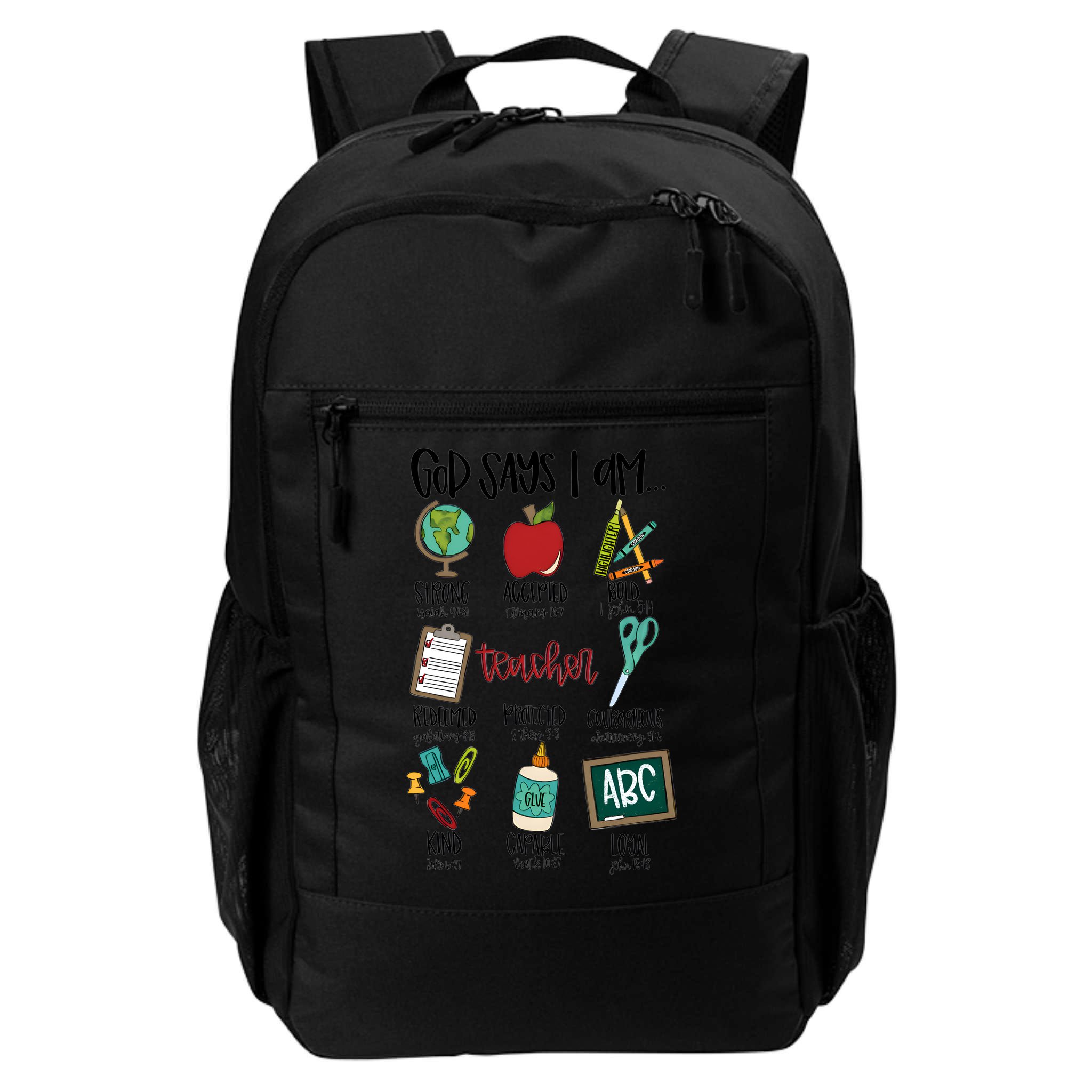 Teacher God Says I Am Teacher Bible Verse Backpack