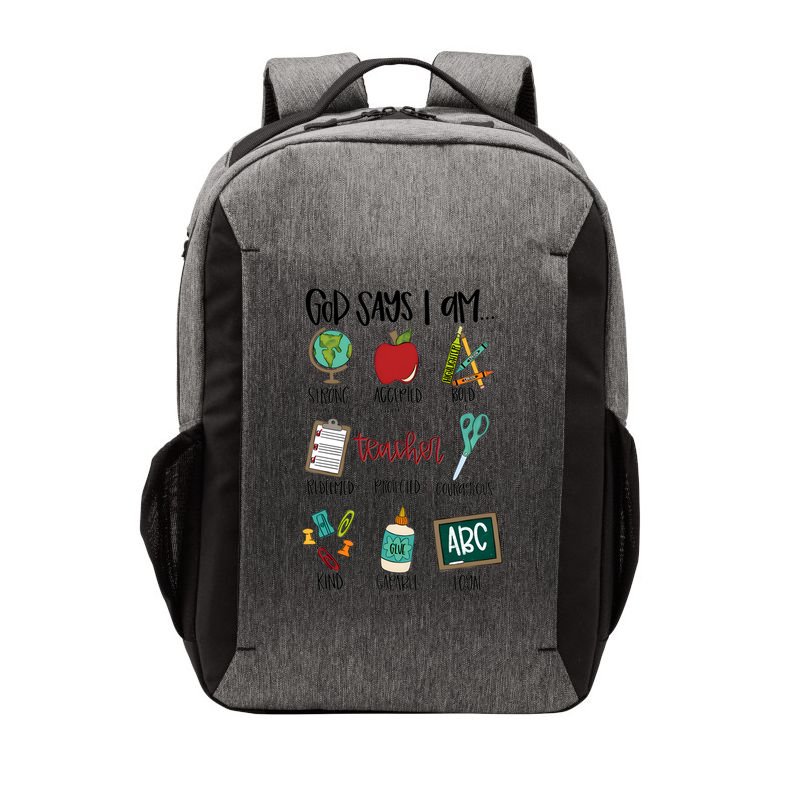 Teacher God Says I Am Teacher Bible Verse Vector Backpack
