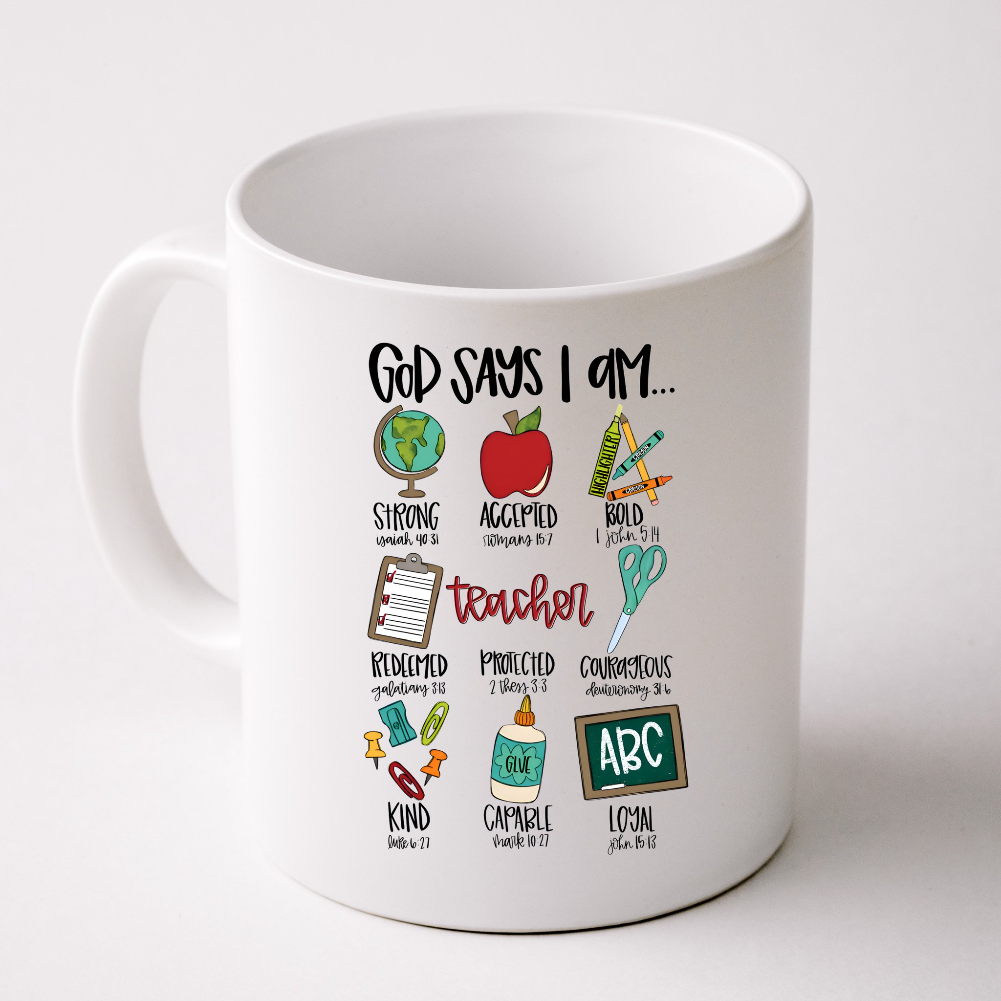 Teacher God Says I Am Teacher Bible Verse Mug